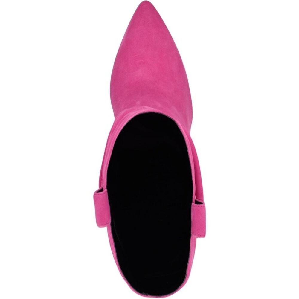 NEW! Guess Shoes Benisa Pink Suede Slouchy Western Heeled Ankle Boots Size 8.5 - Picture 4 of 13